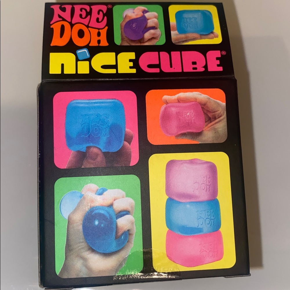 NeeDoh The Original Nice🧊 Cube Super Solid Squish, Blue - Picture 9 of 9